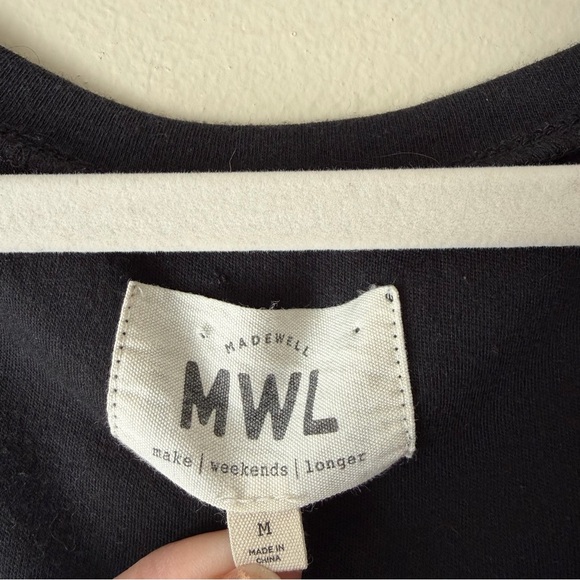 MWL Madewell | Breeze Drawstring Jumpsuit Loungewear Soft Cozy Black Medium - Picture 7 of 8